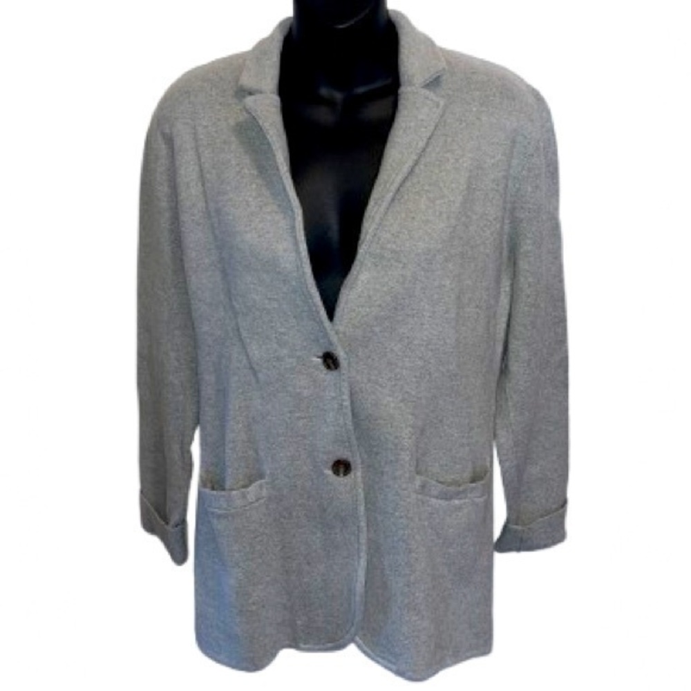 J. Crew Mercantile heather gray knit blazer NWOT size M